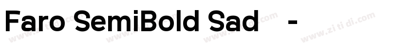 Faro SemiBold Sad下载字体转换